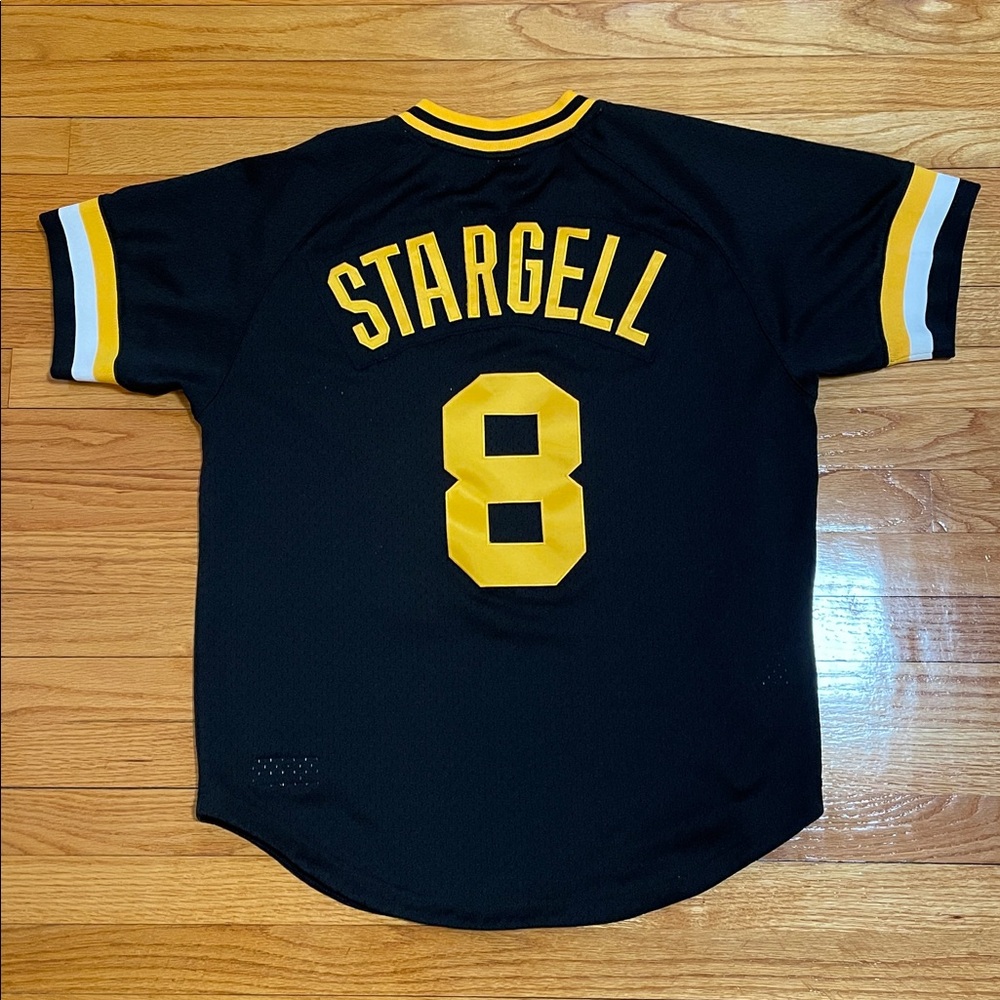 Mitchell & Ness Stargell #8 Pittsburg Pirates Baseball Jersey Black Size L (44) - Picture 3 of 11